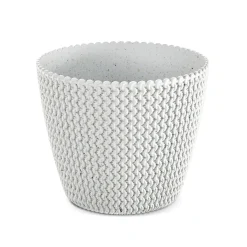 Maceta Splofy Eco Wood C/Blanco 16x19Cm