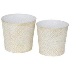 Maceta TINO de hierro blanco 24.5cm