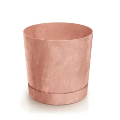 Maceta TUBO efecto cemento terracota