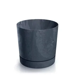 Maceta TUBO efecto hormigón gris 15cm