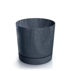 Maceta TUBO efecto hormigón gris 15cm