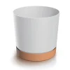 Maceta TUBO PM blanca 32,6x33,8x33,8cm