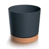 Maceta TUBO PM gris antracita 32,6x33,8x33,8cm