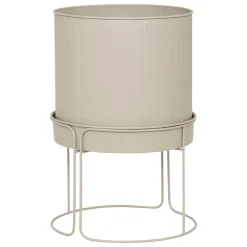 Macetero AZE de metal beige 44,3cm
