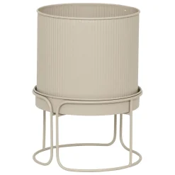 Macetero AZE metálico beige 27cm
