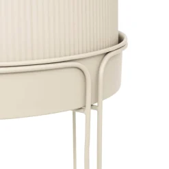 Macetero AZE metálico beige 27cm
