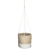 Macetero Colagante Etnik Blanco y Beige