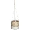 Macetero Colgante Etnik Blanco y Beige