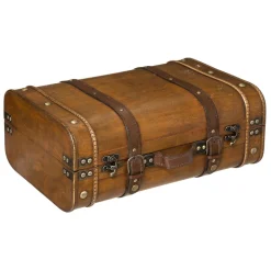 Maleta De Madera Decorativa 45x30x19Cm