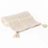 Manta AMANI beige de algodón 130x170cm