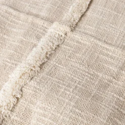 Manta AMANI beige de algodón 130x170cm
