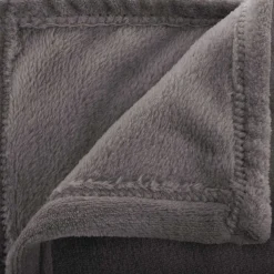 Manta Coralina Gris Oscuro 130x180Cm