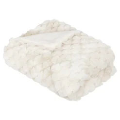 Manta de felpa beige INUIT