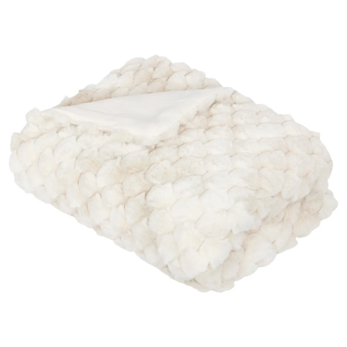Manta de felpa beige INUIT