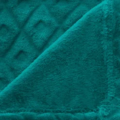 Manta 3D Rombos Azul Petróleo 180x230Cm