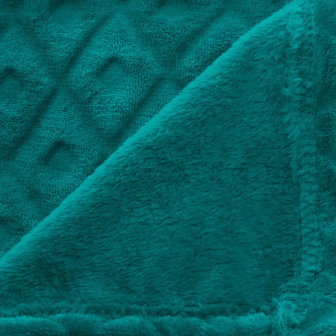 Manta 3D Rombos Azul Petróleo 180x230Cm