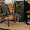 Manta Microfibra Gris Oscuro 125x150Cm