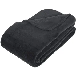 Manta Microfibra Gris Oscuro 180x230Cm