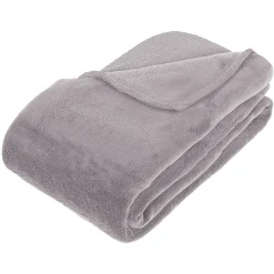 Manta Microfibra Gris 180x230Cm