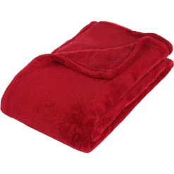 Manta Microfibra Roja 125x150Cm