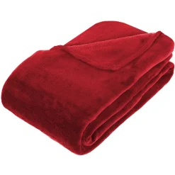 Manta Microfibra Roja 180x230Cm