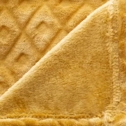 Manta Rombos 3D Ocre 125x150Cm