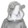Manta Sudadera Capucha Oso Gris 60x95Cm