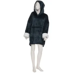 Manta Sudadera C/Capucha Azul Petróleo