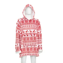 Manta sudadera con capucha navideña SCANDI 118cm