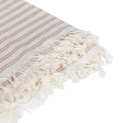 Mantel de mesa SLUB STRIPES beige 140x240cm