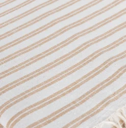 Mantel de mesa SLUB STRIPES beige 140x240cm