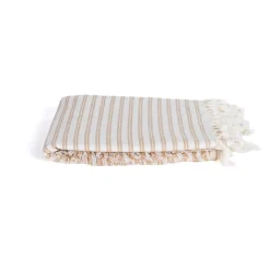 Mantel de mesa SLUB STRIPES beige 140x240cm