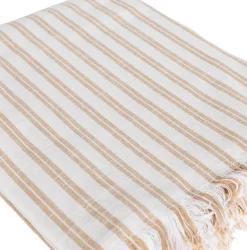 Mantel de mesa SLUB STRIPES beige 140x240cm