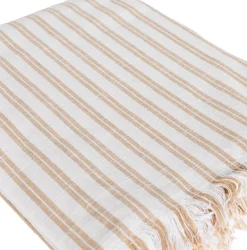 Mantel de mesa SLUB STRIPES beige 140x320cm