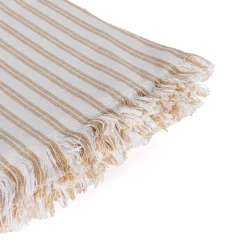 Mantel de mesa SLUB STRIPES beige 140x320cm
