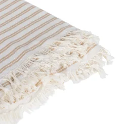 Mantel de mesa SLUB STRIPES beige 140x320cm