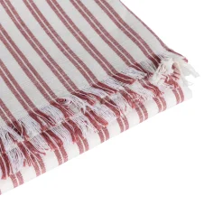 Mantel de mesa SLUB STRIPES terracota 140x240cm