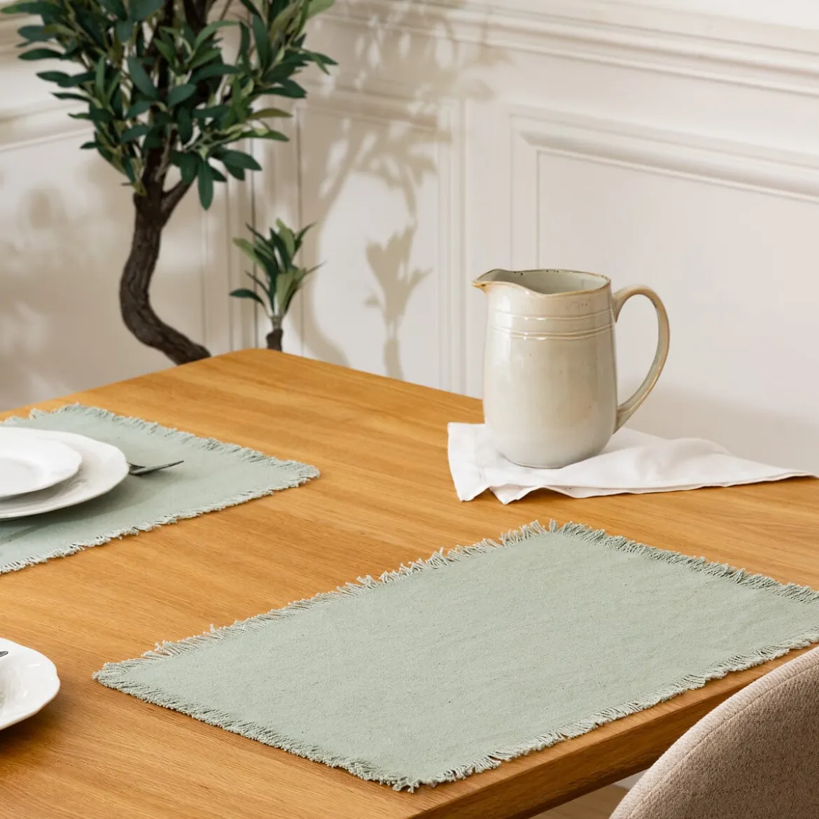 Mantel individual de mesa MAHA gris 30x45cm