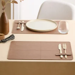 Mantel individual GLENN camel D45cm