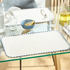 Mantel individual SANDRINE azul 30x45cm
