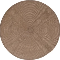 Mantel individual TEXALINE redondo gris pardo 38cm