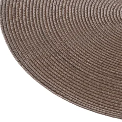 Mantel individual TEXALINE redondo gris pardo 38cm