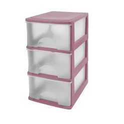 Módulo con 3 cajones rosa