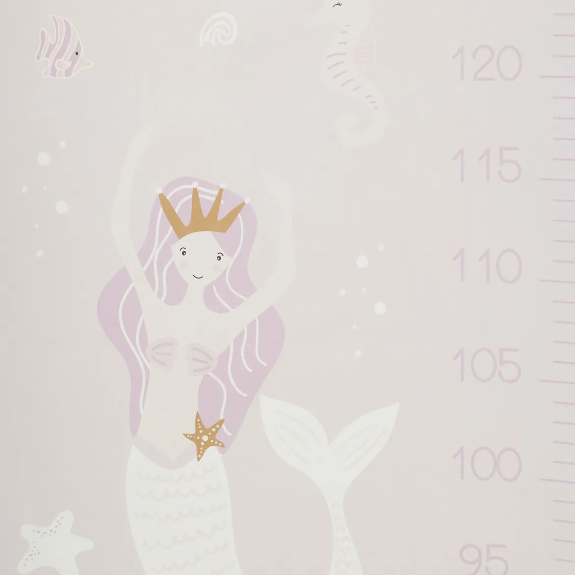 Medidor Infantil Sirena Rosa Pastel 124cm