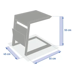 Mesa auxiliar ALLURE argile de aluminio