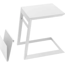 Mesa auxiliar ALLURE blanco de aluminio