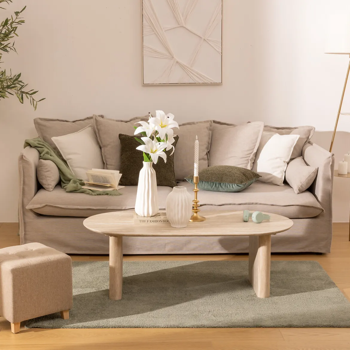 Mesa auxiliar ANAYA beige de mdf