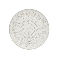 Mesa Auxiliar De Madera Tapa Decorativa Mandala