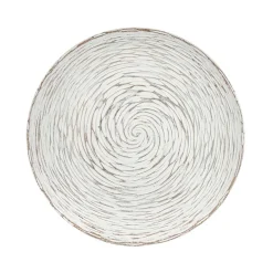 Mesa auxiliar de madera tapa decoración espiral