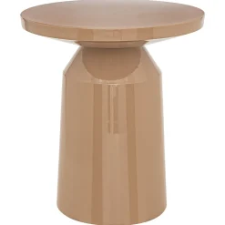 Mesa Auxiliar De Metal Beige Sita